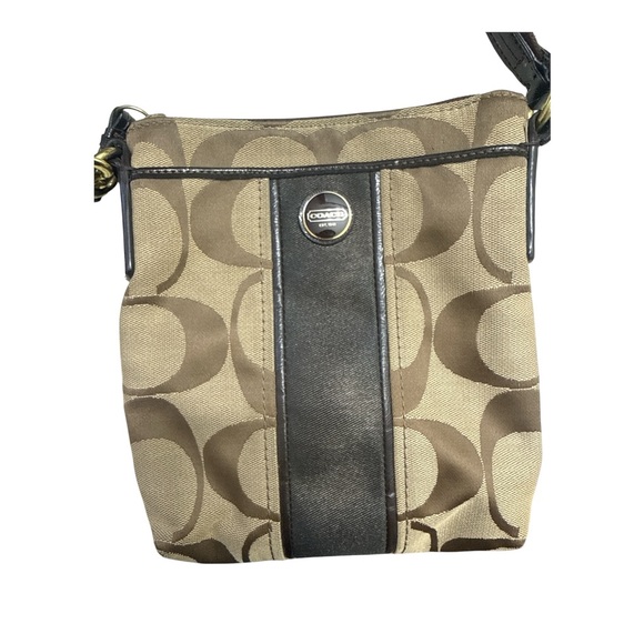 Coach Black and Tan Bag with Logo Accent - Picture 2 of 6